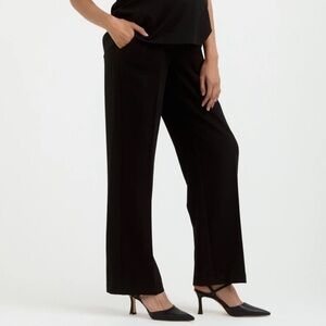Carry Maternity waffle wide-leg trouser M black dress pants NWT made in Canada